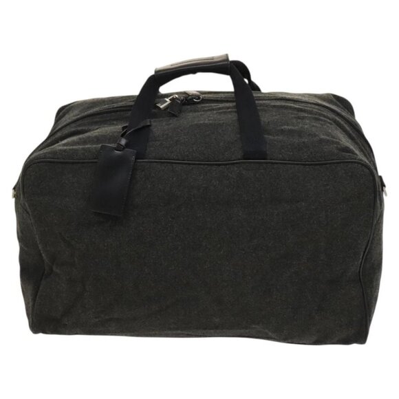 PRADA Boston Bag Wool 2way Gray Auth - Picture 2 of 16